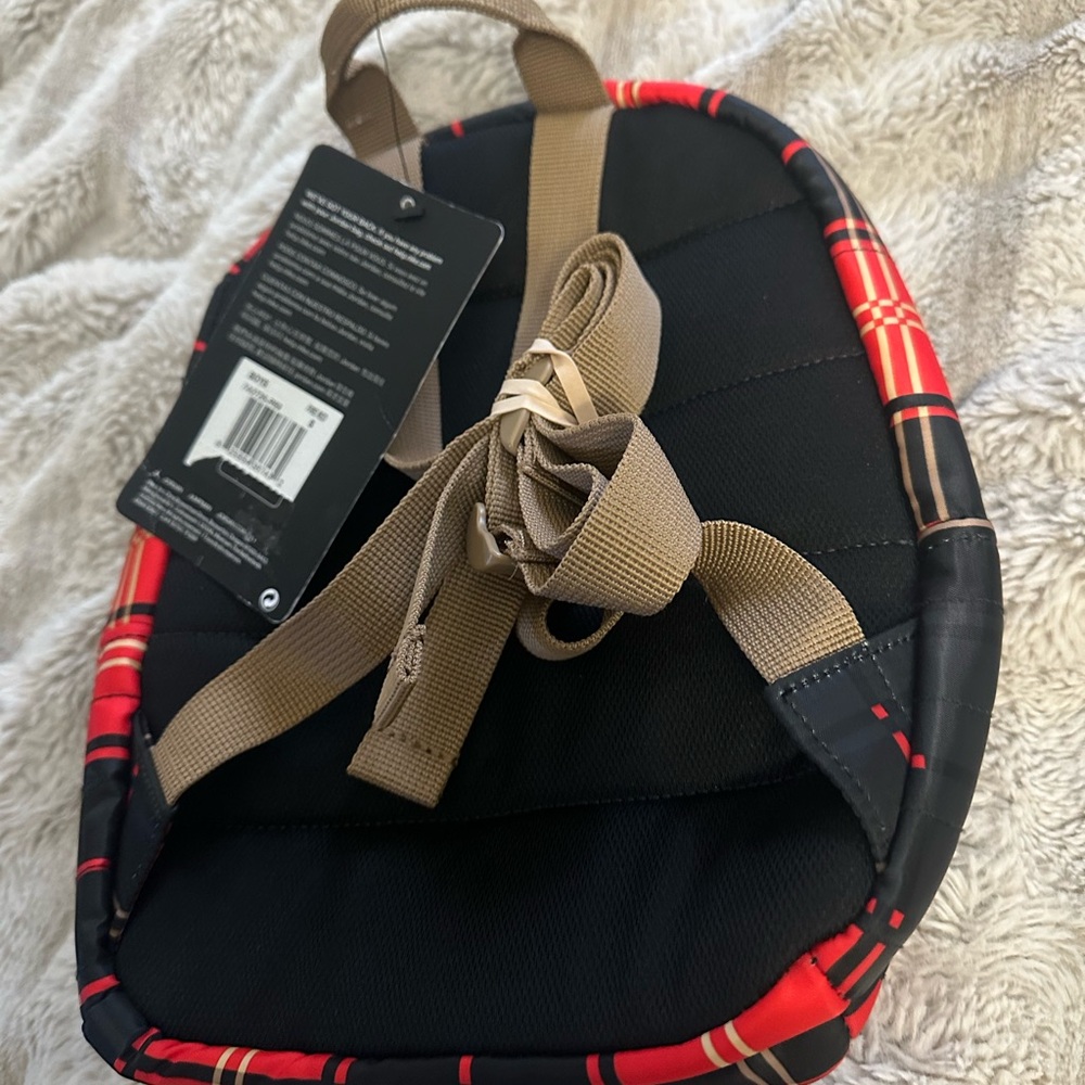 Jordan Red and Black Plaid Boys Backpack - Picture 2 of 3
